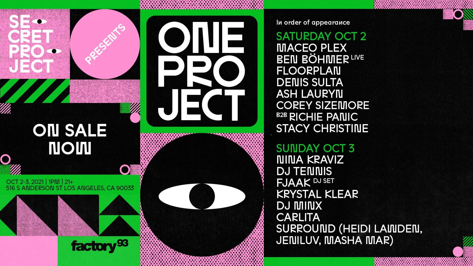 Secret Project Presents One Project Day 1 at DTLA Warehouse Parties
