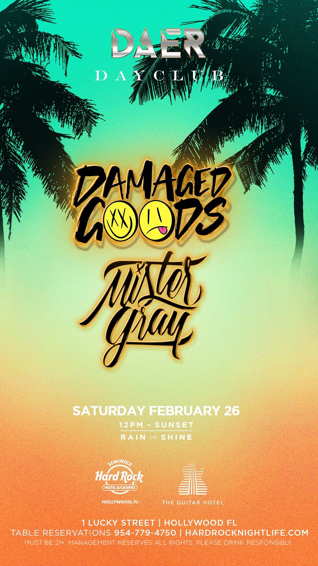 Daer Dayclub Saturdays at Daer Dayclub - Saturday, Feb 26 2022 | Discotech