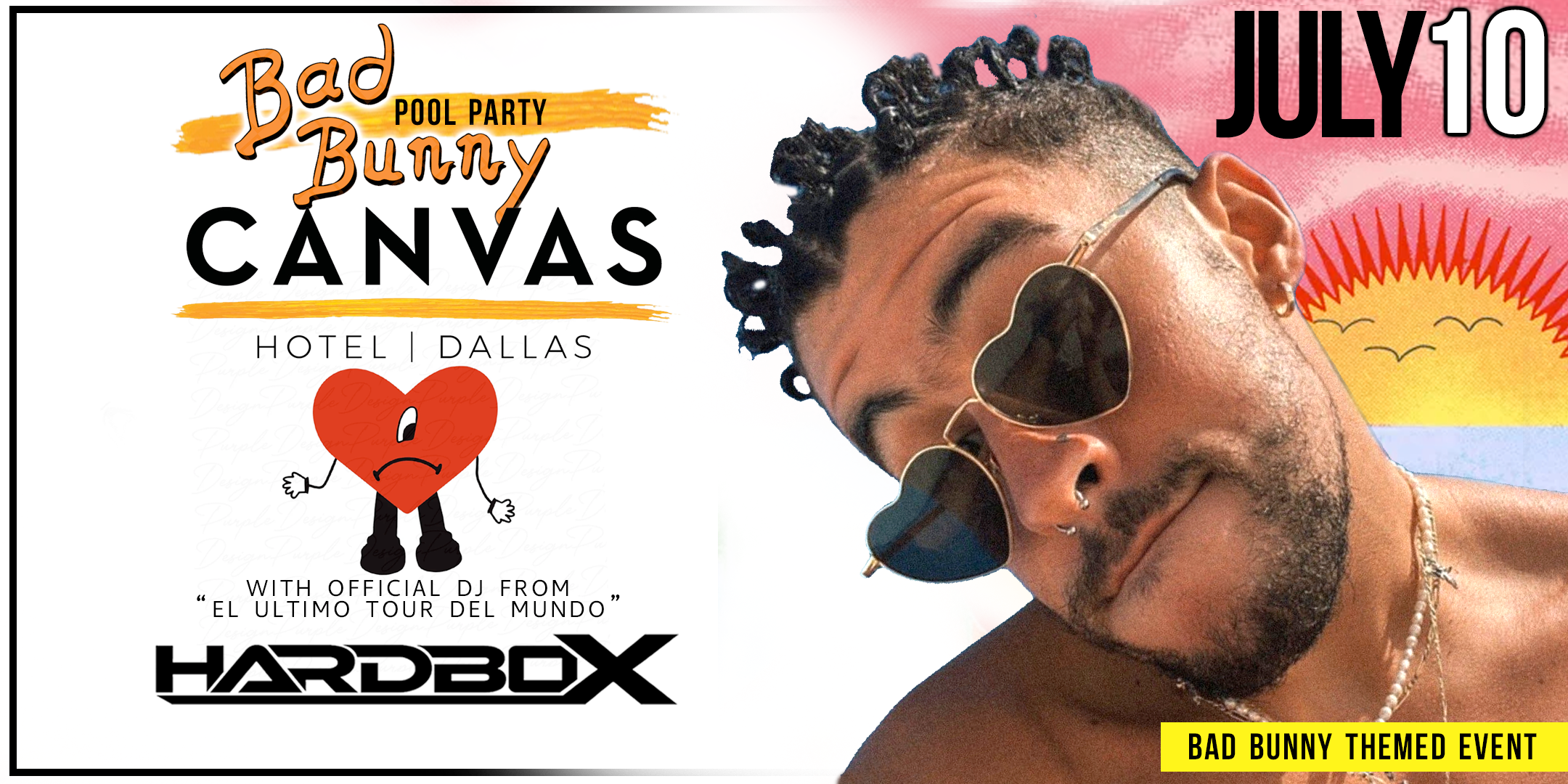 Bad Bunny Themed Pool Party at Canvas Hotel - Sunday, Jul 10 2022 ...
