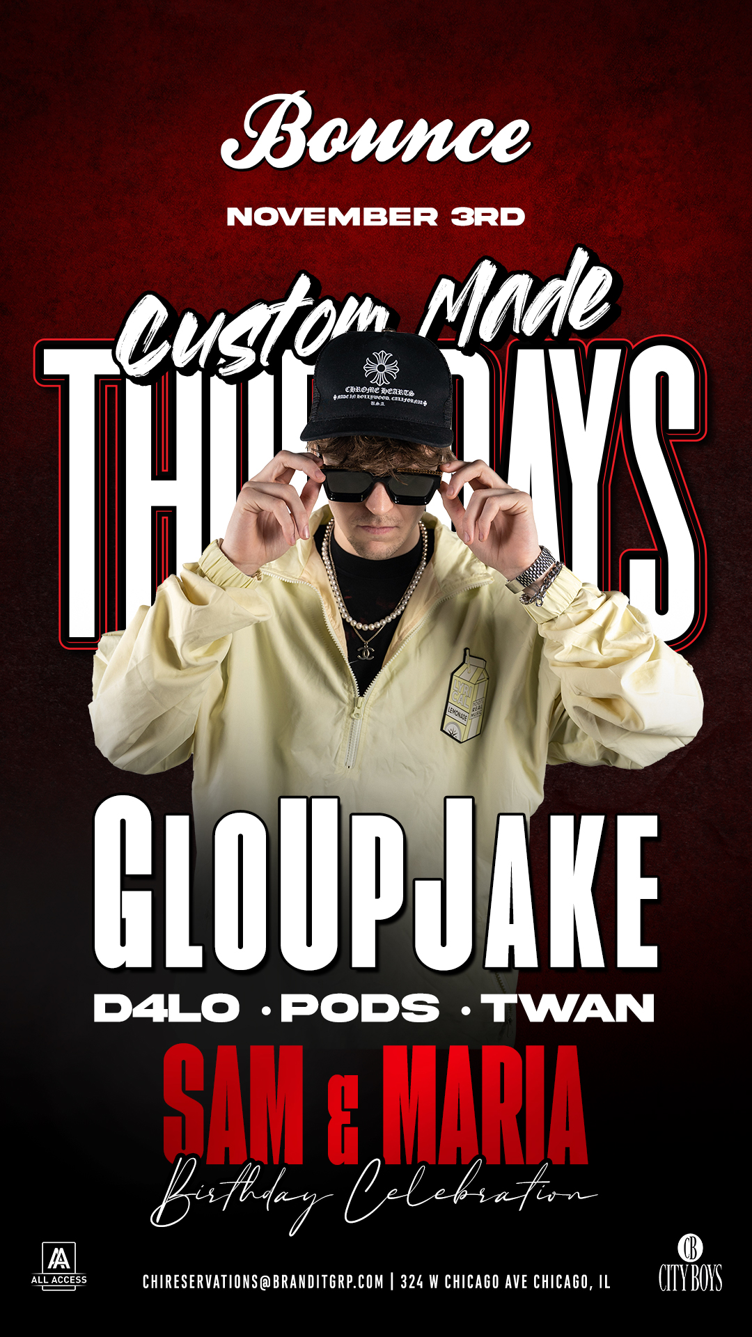 Bounce Custom Made Thursdays at Bounce Sporting Club Thursday, Nov 3