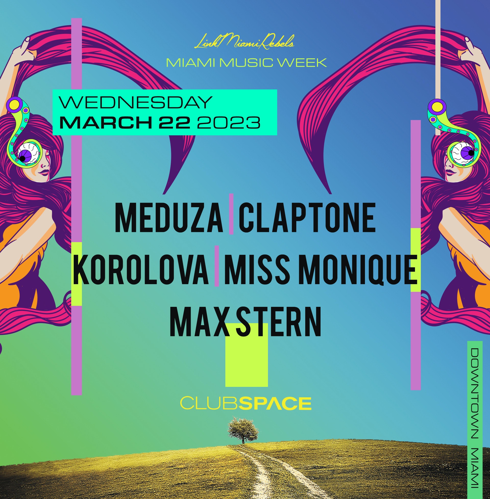 Meduza, Claptone, Korolova, & Miss Monique at Space Wednesday, Mar 22