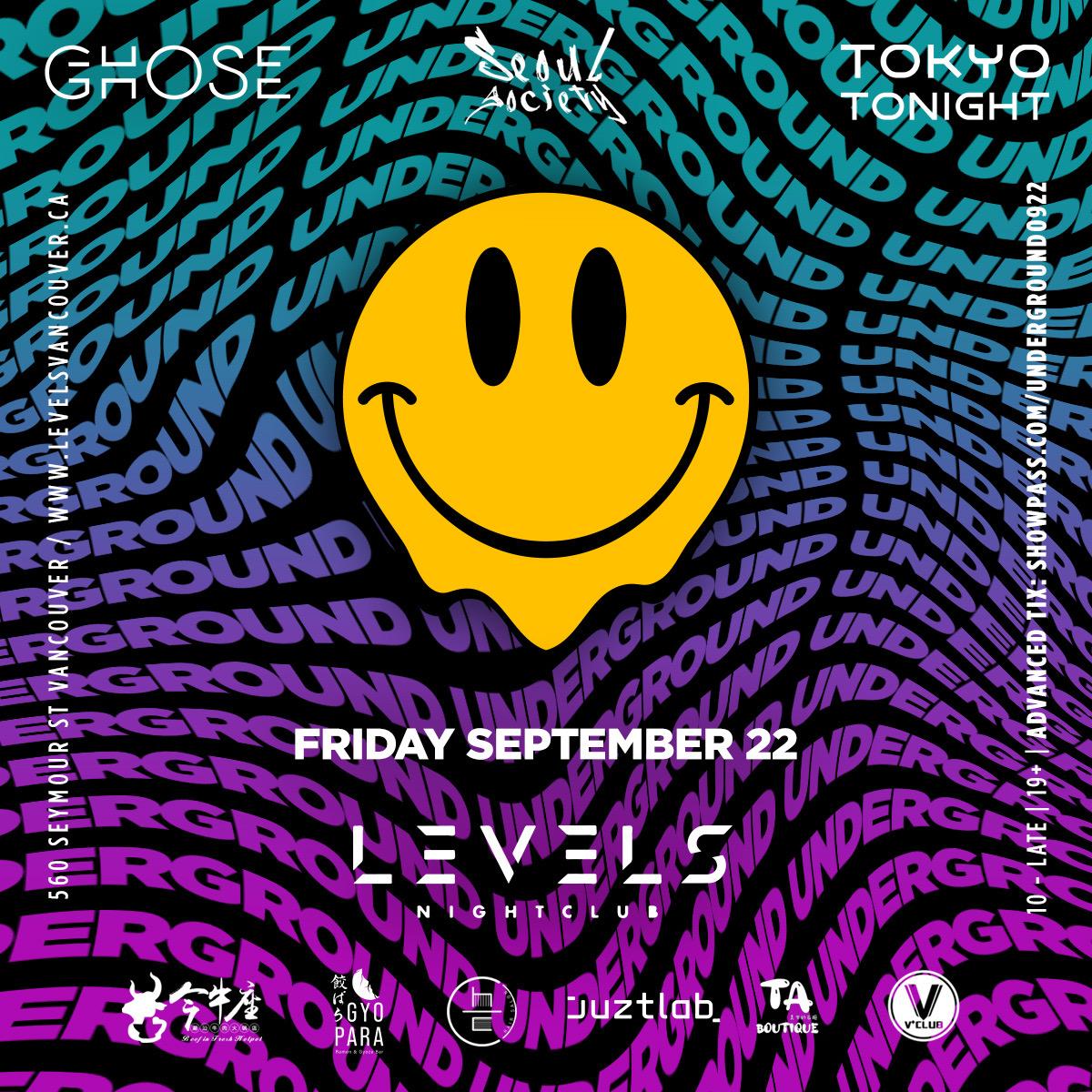 Underground Friday Levels at Levels Friday, Sep 22 2023
