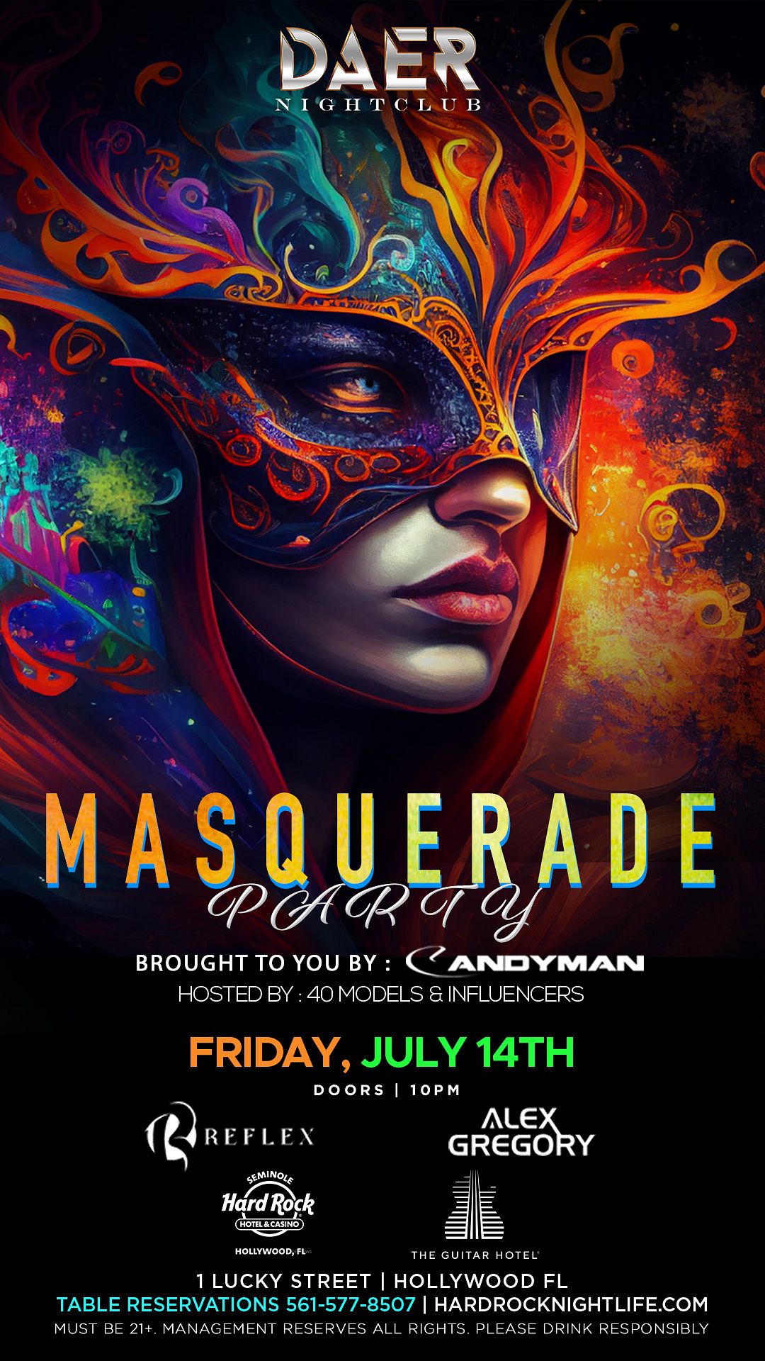 Masquerade Party DAER at Daer Friday, Jul 14