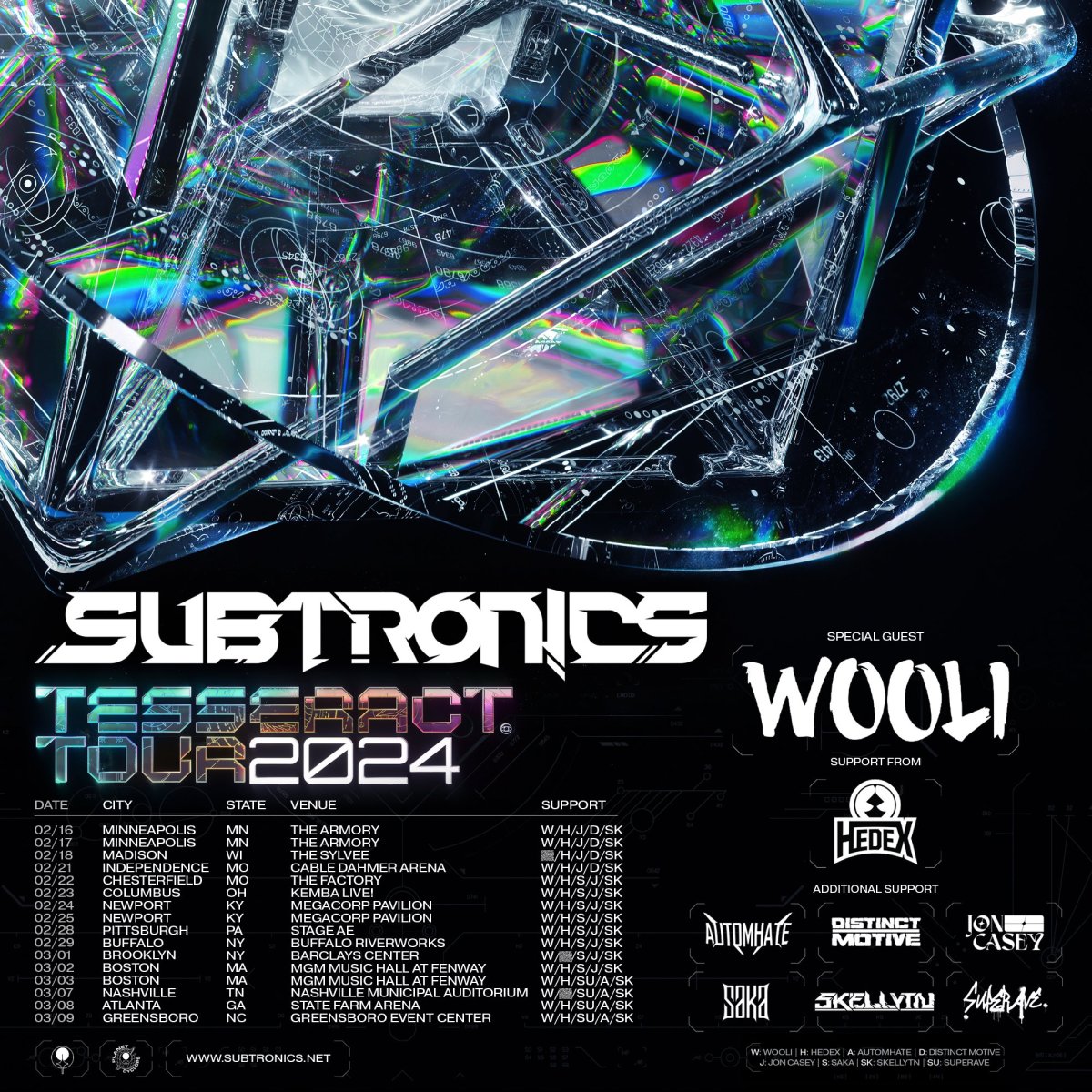 Subtronics Tickets Subtronics TESSERACT Tour 2024 - St. Louis at The Factory - Thursday ...
