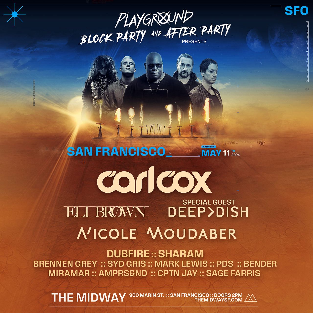 Carl Cox, Eli Brown, Nicole Moudaber, Deep Dish & More. Playground