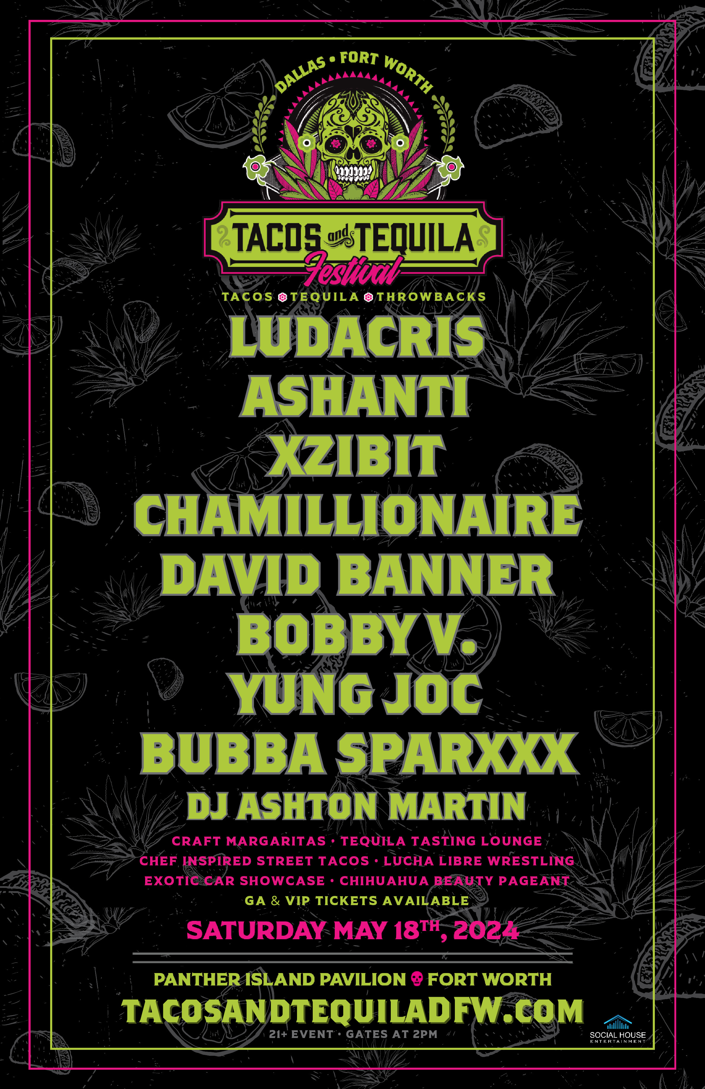 Tacos and Tequila DFW 2024 at Panther Island Pavilion Saturday, May