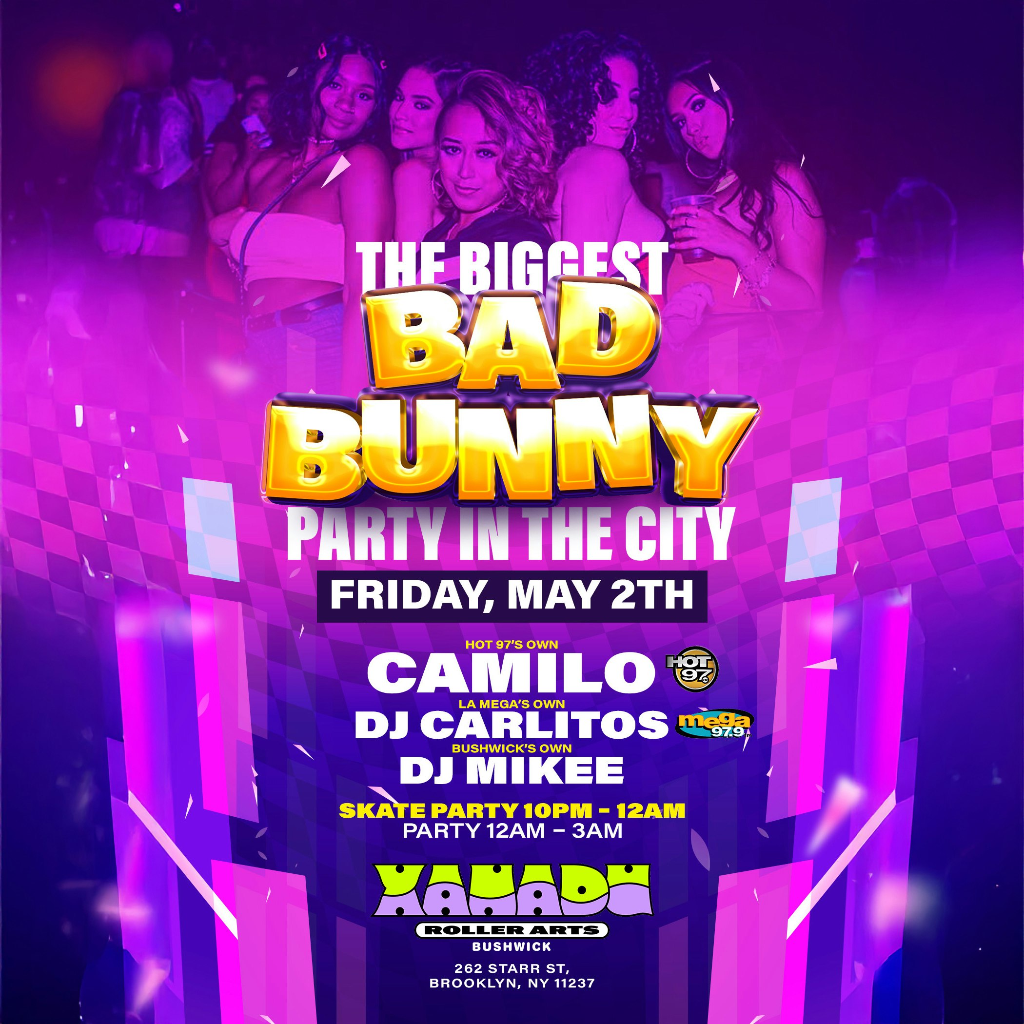 Bad Rabbit Party The Biggest Bad Bunny Party In The City (skate + club) at Xanadu ...