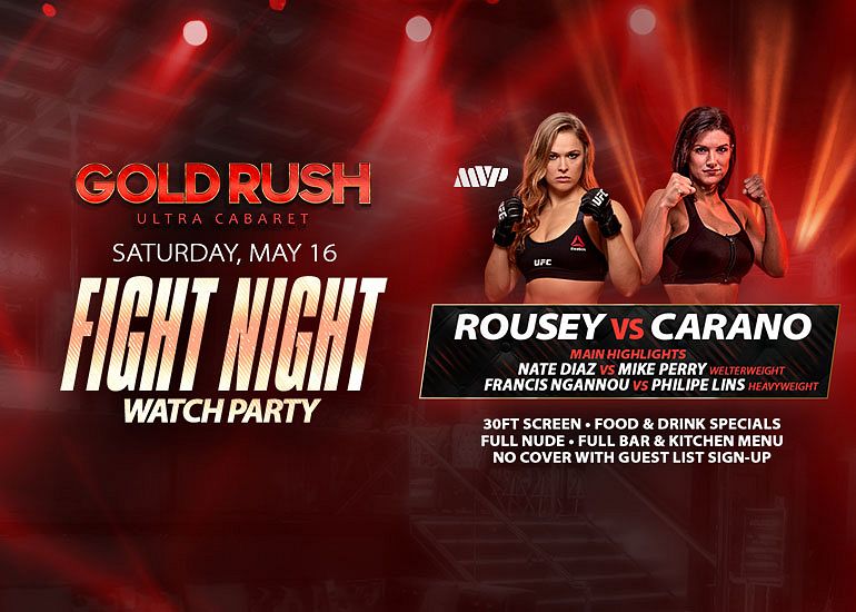 gold rush cabaret dress code Rousey Vs Carano Watch Party at - Saturday, May 16 2026 Edit:BIRTHDAY