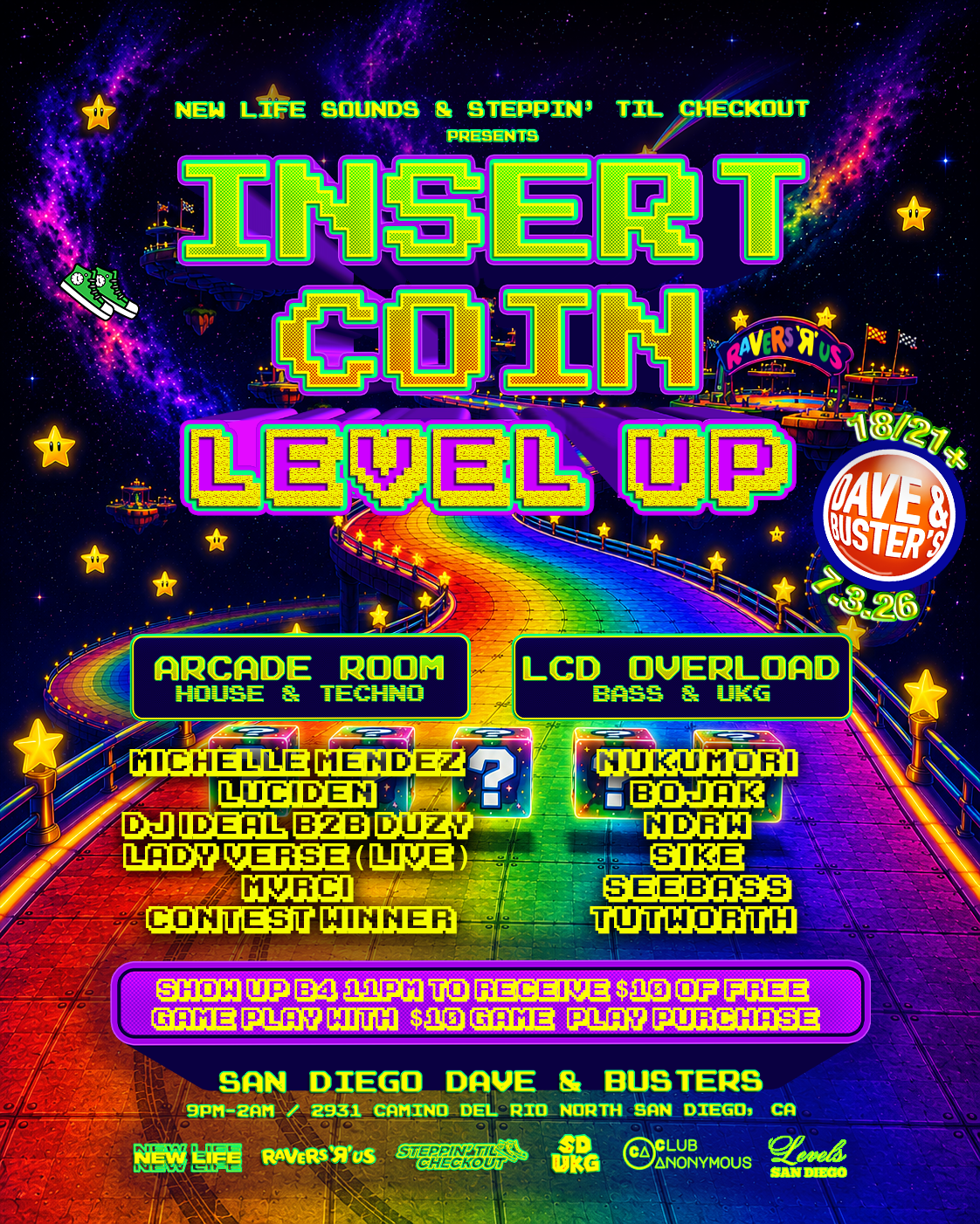 Insert Coin: Level Up (Arcade Rave)