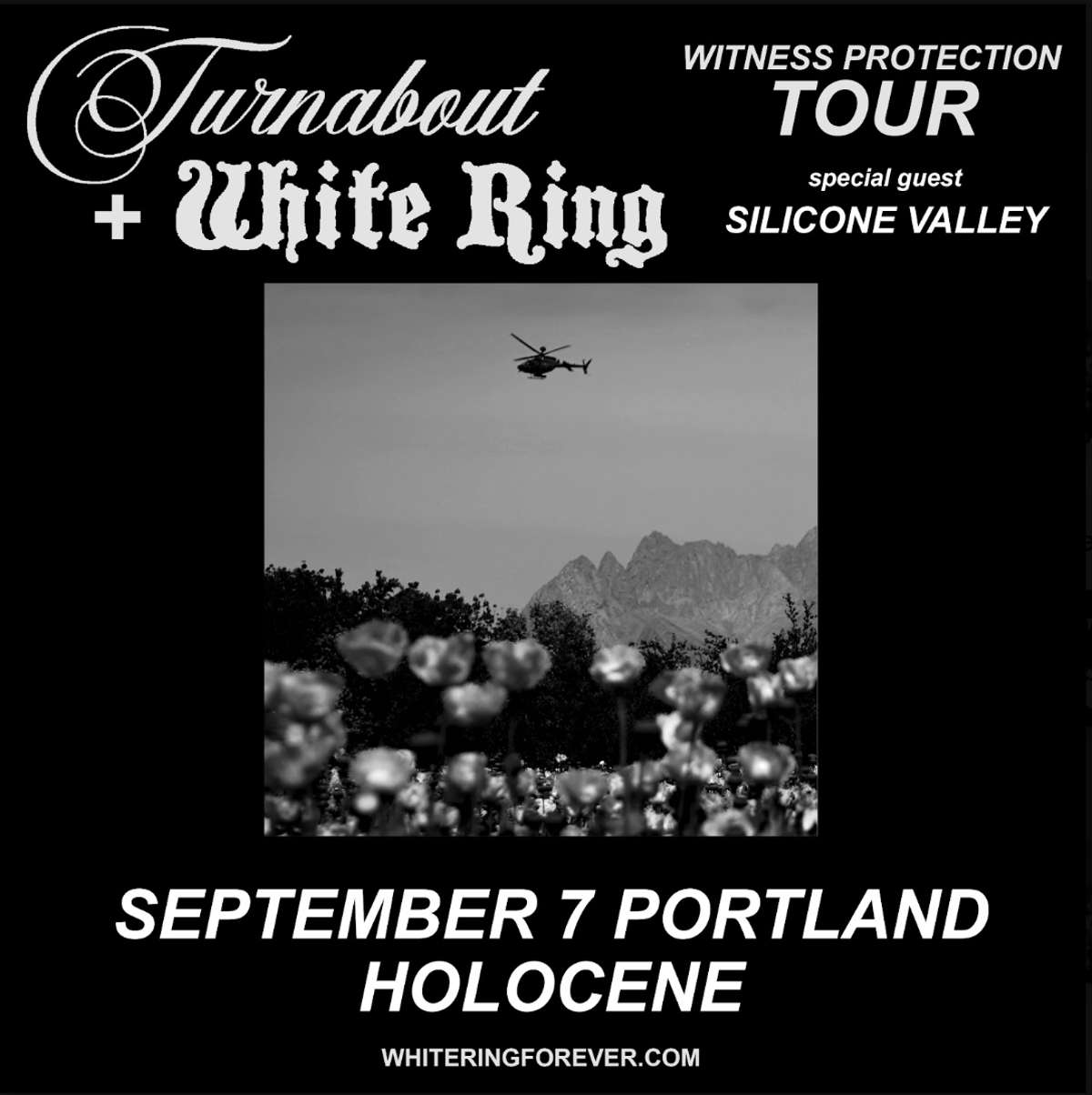 Turnabout + White Ring w/ Silicone Valley - Witness Protection Tour