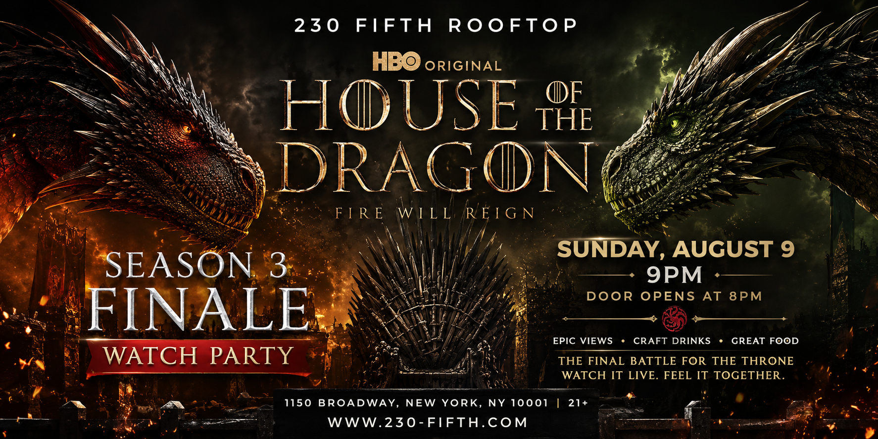 House of the Dragon Season 3 Finale WATCH PARTY @ 230 Fifth Rooftop