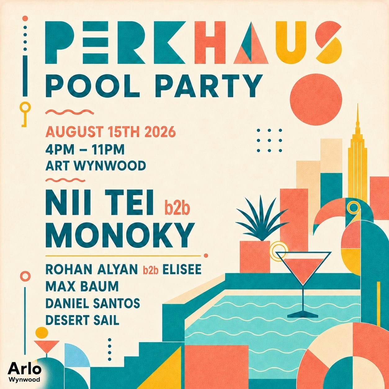 Perkhaus Pool Party ft. Nii Tei b2b Monoky + more