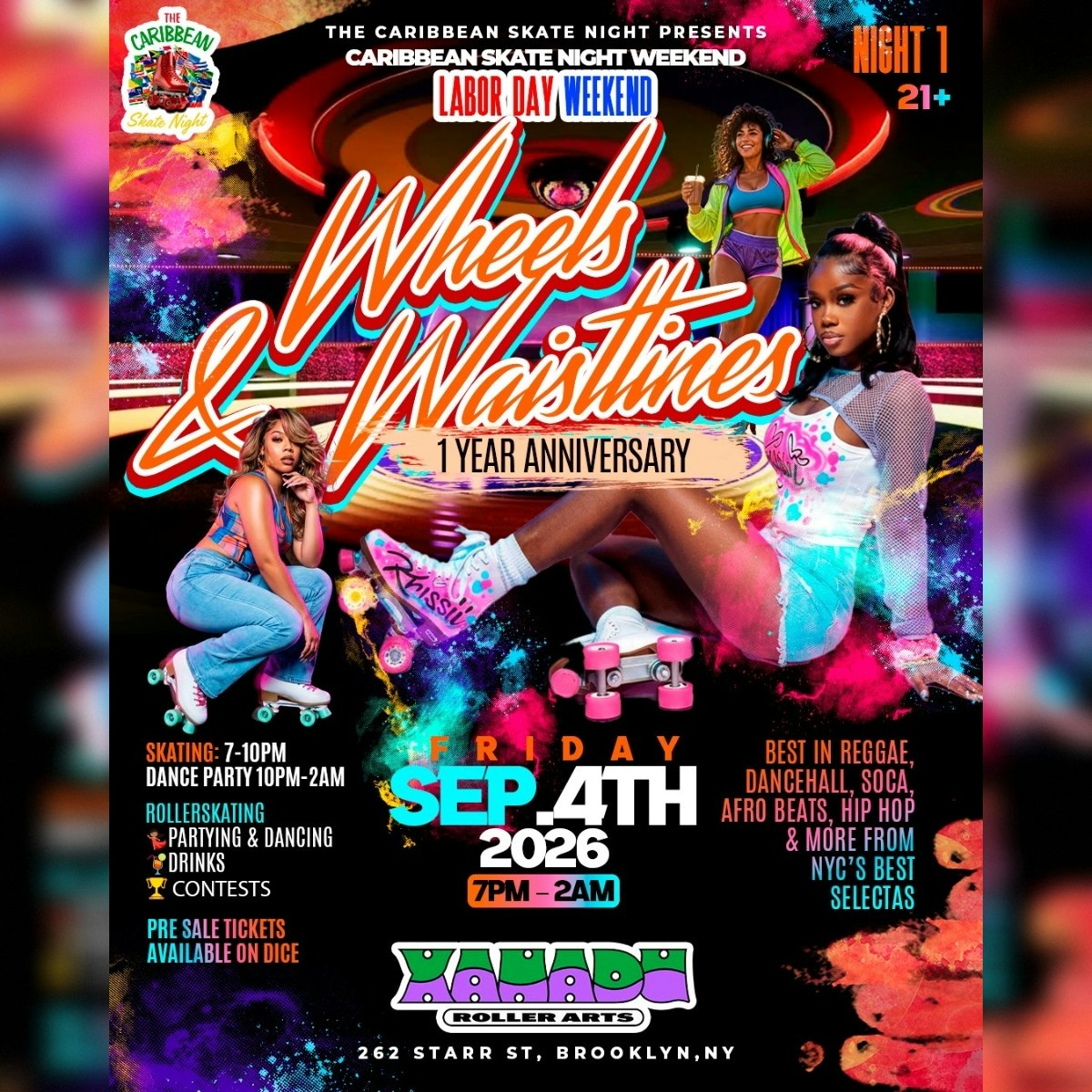 Caribbean Skate Night presents (skate + dance party)