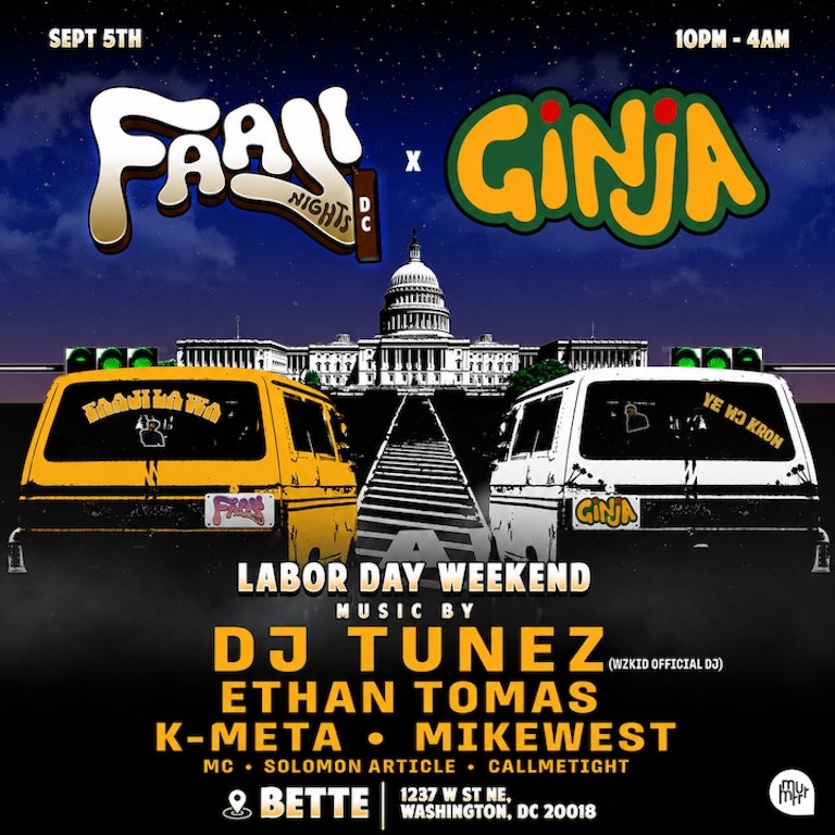 Faaji Nights x Ginja: Labor Day Weekend