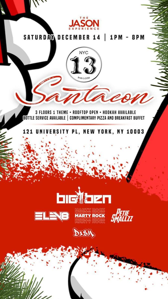 Santacrawl At Bar 13 At Bar 13 Guestlist Tickets And Bottle Service