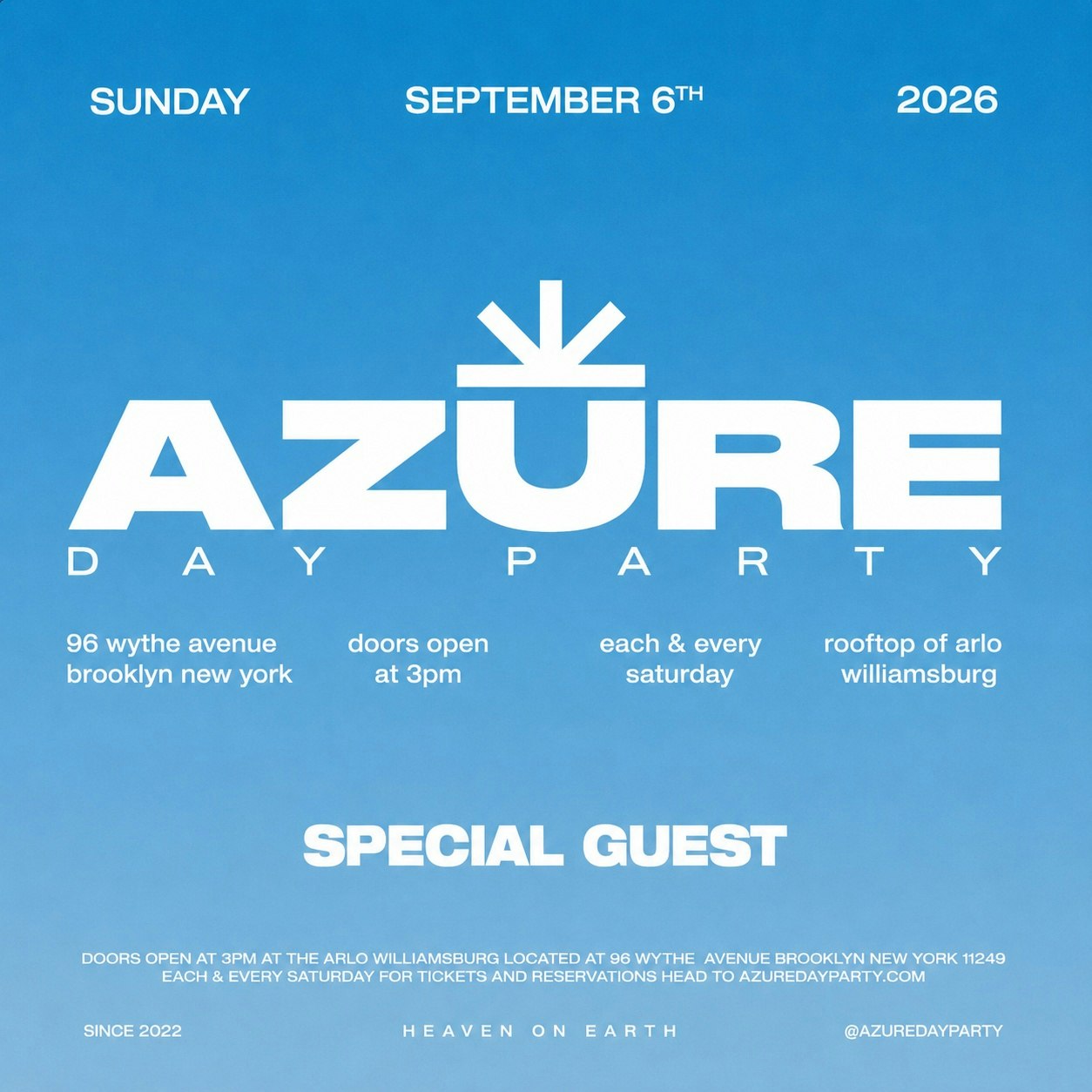 Azure Day Party September 6th