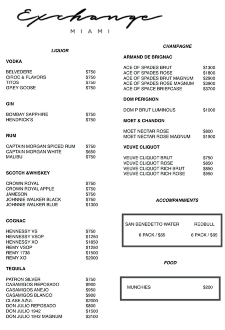 How Bottle Service at Exchange Miami Works [2021 GUIDE] Discotech