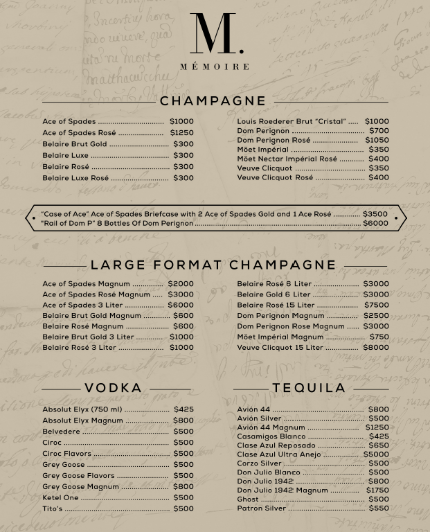 How Bottle Service at Memoire Boston Works [2020 GUIDE] - Discotech